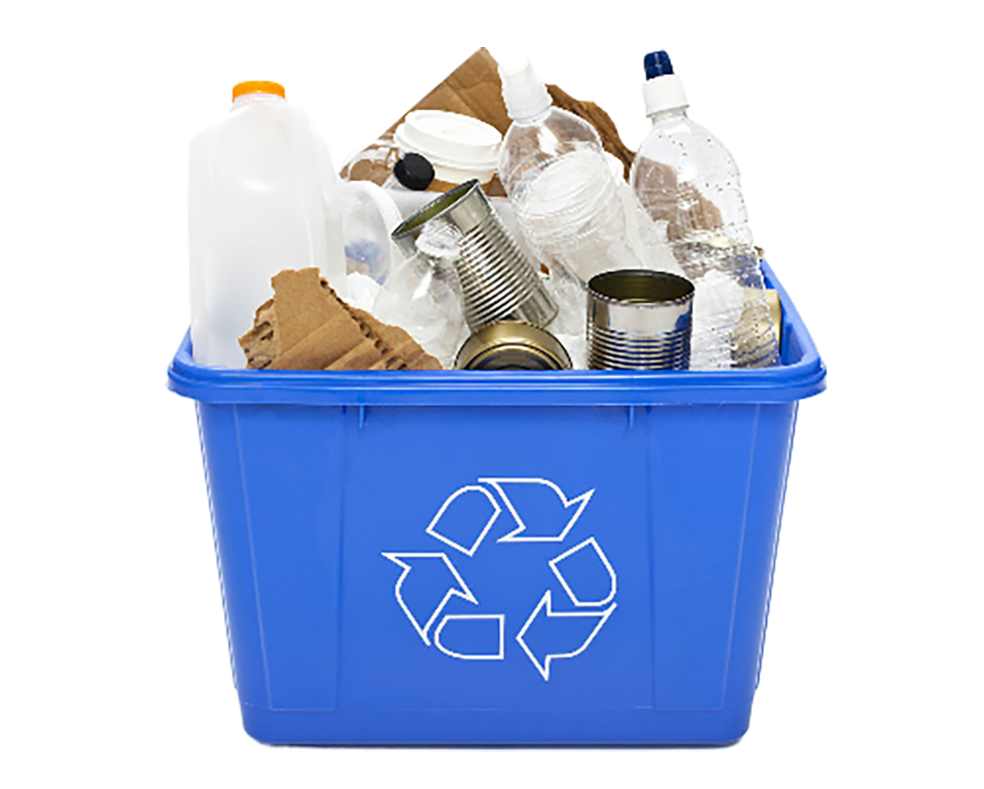 Worker in a recycling plant