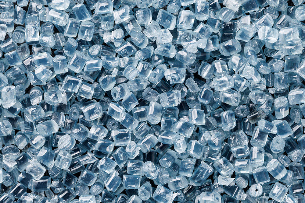Worker in a recycling plant