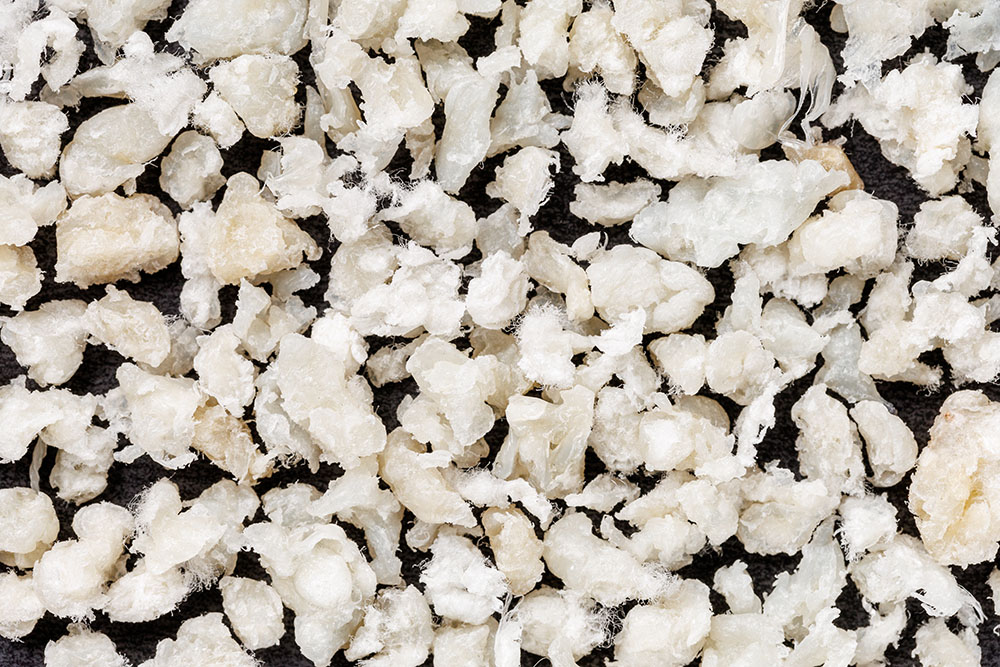 Worker in a recycling plant