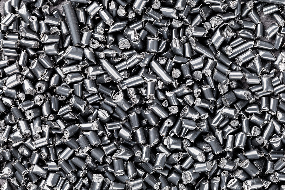 Worker in a recycling plant