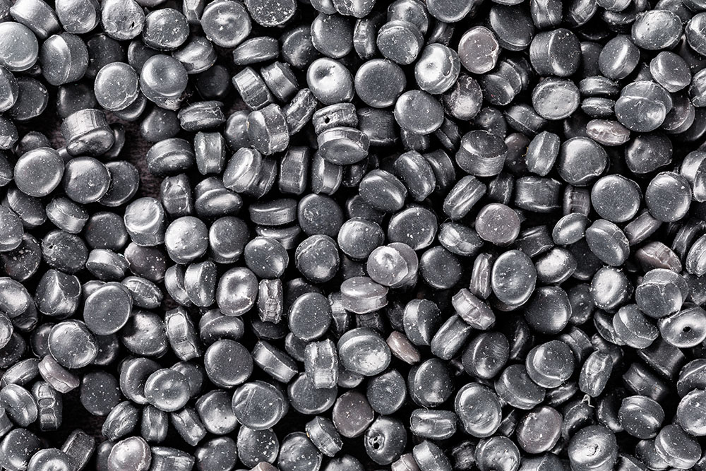 Worker in a recycling plant