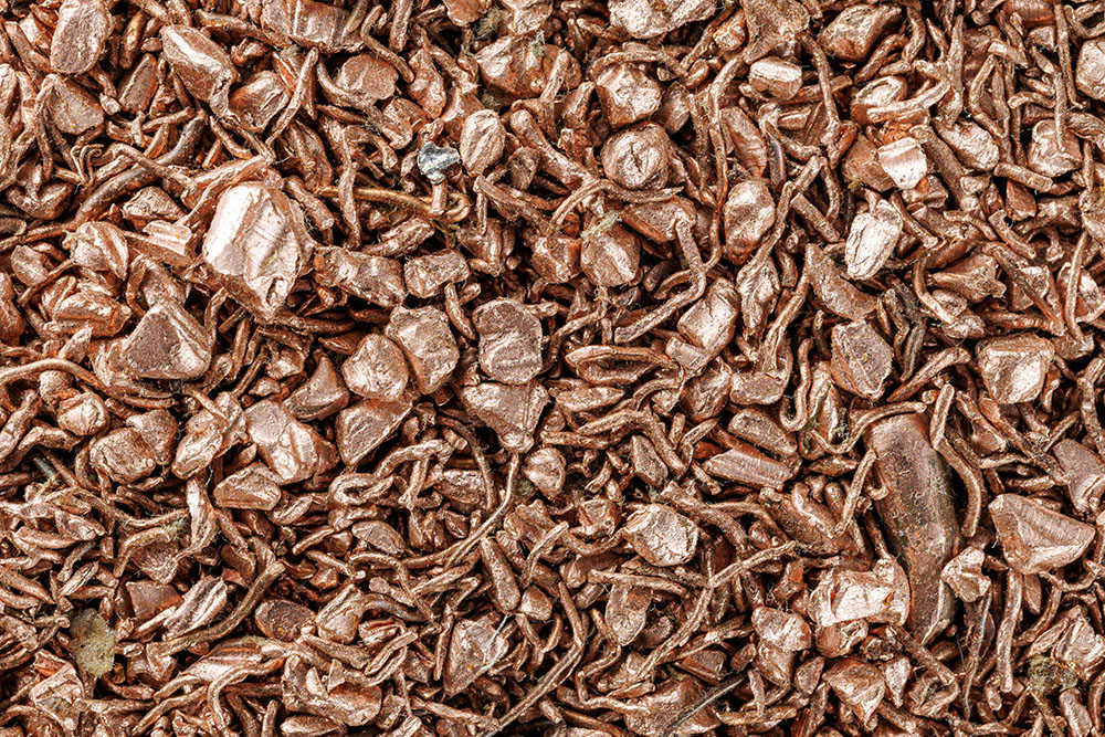 Worker in a recycling plant